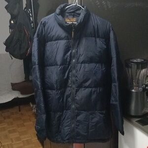 Mens Woolrich Duck Down Puffer Jacket L Navy Blue..CLOSET CLEAROUT SALE